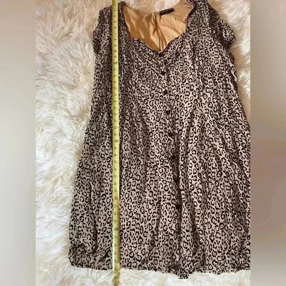 Lane Bryant Cheetah Animal Print dress Sz 26 - Tan & Black - NWOT - Picture 7 of 7